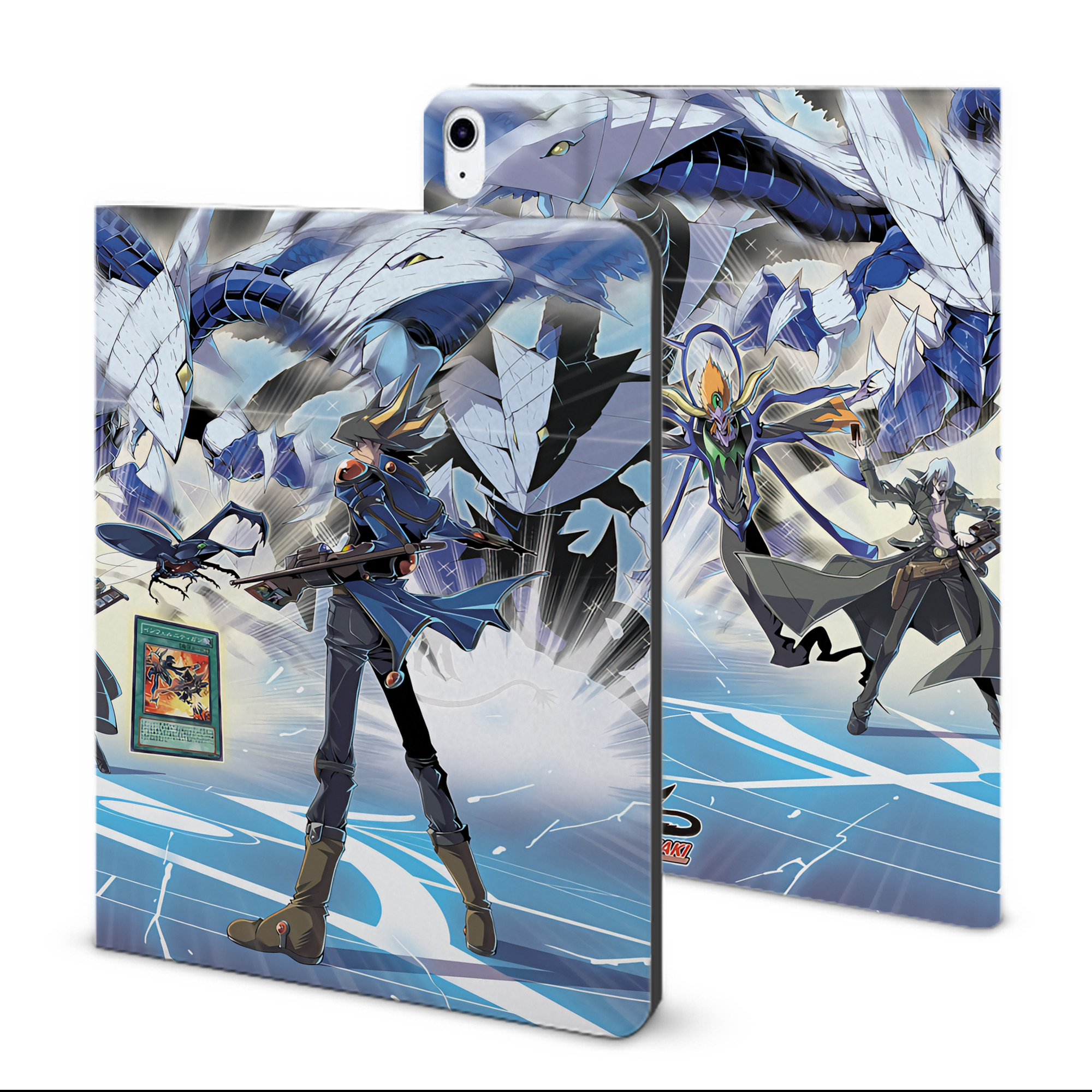 （画像用） 遊☆戯☆王 Yu-Gi-Oh! IPad ケース ブック型 PUレザー TPU 耐衝撃 軽量 薄型 ペン収納なし 全面保護 IPad 各モデル対応